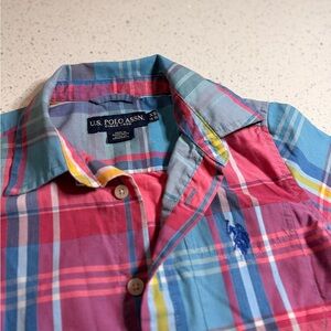 U.S. Polo Assn. Men's Vibrant Plaid Button-Down Shirt
